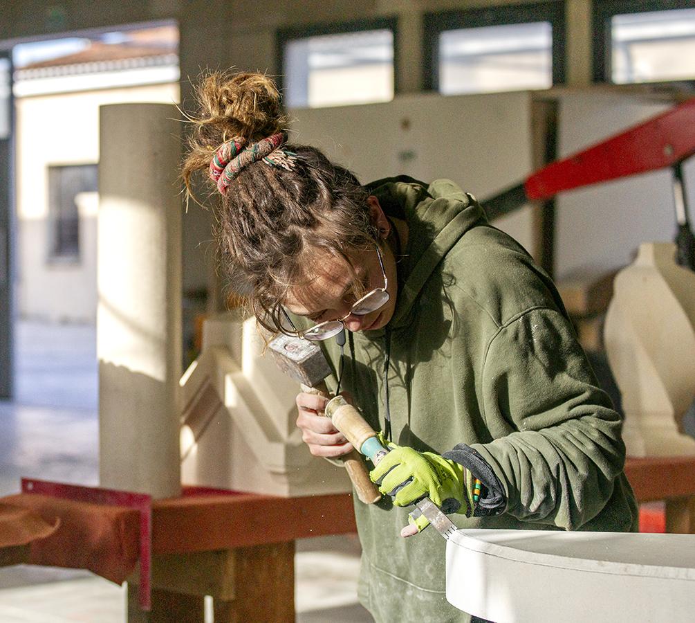 Apprentissage - sculpture pierre