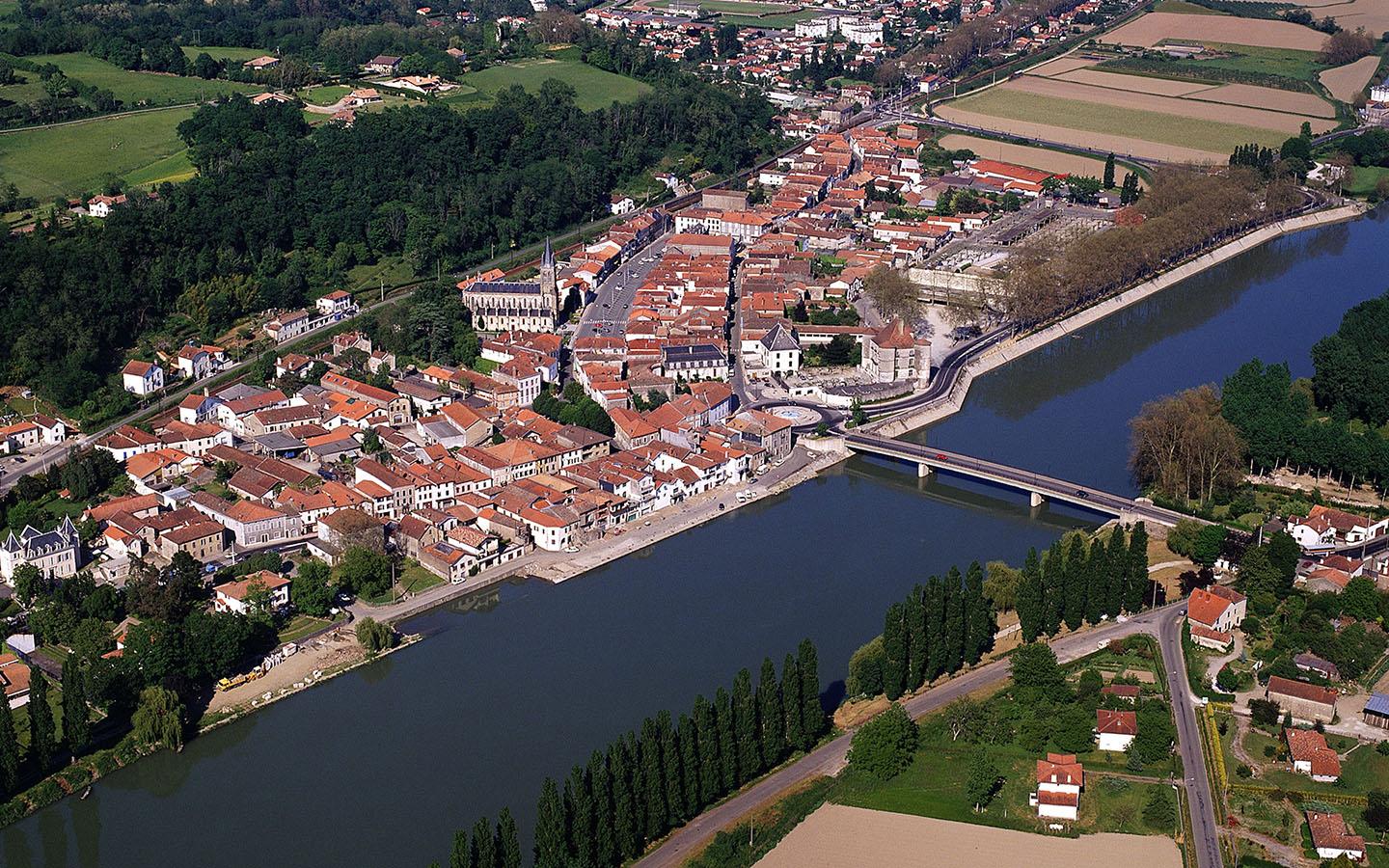 Ville des lande vue du ciel